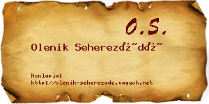 Olenik Seherezádé névjegykártya